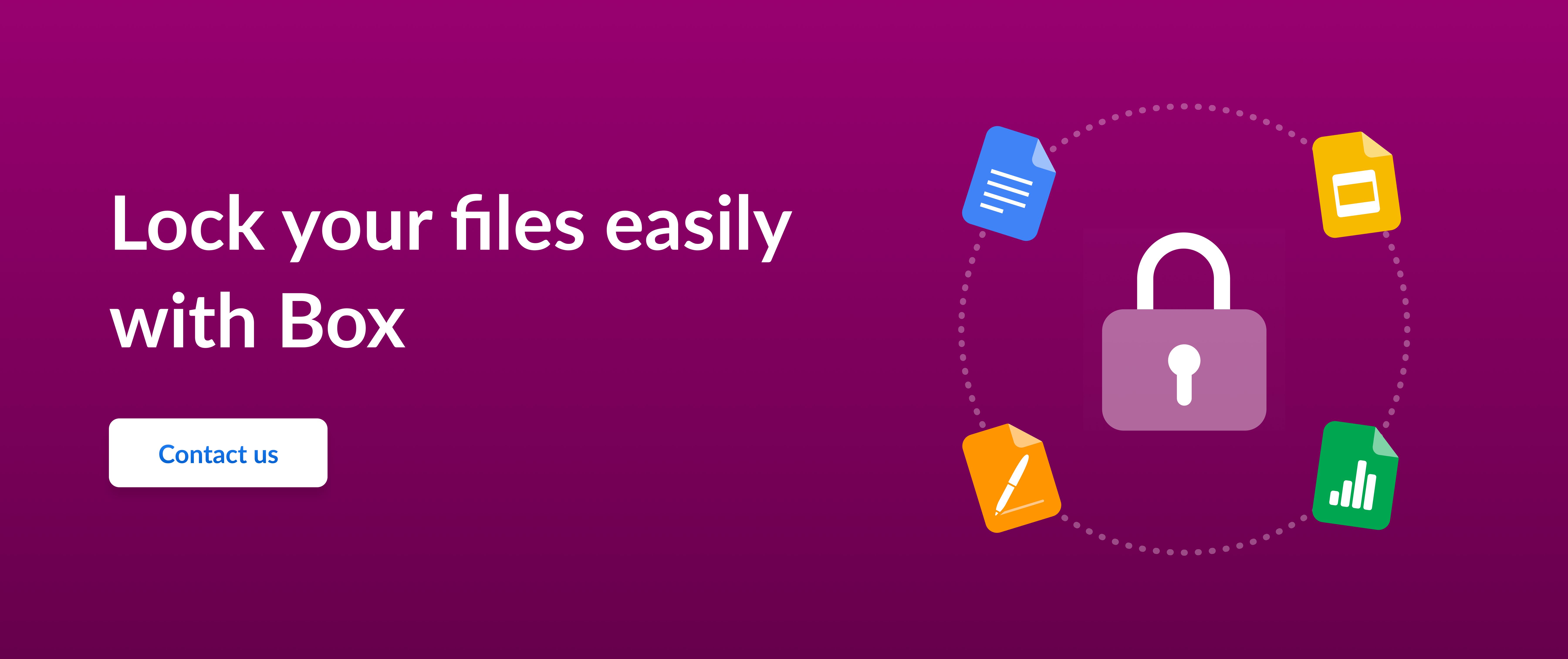 Call to action to lock files easily with Box
