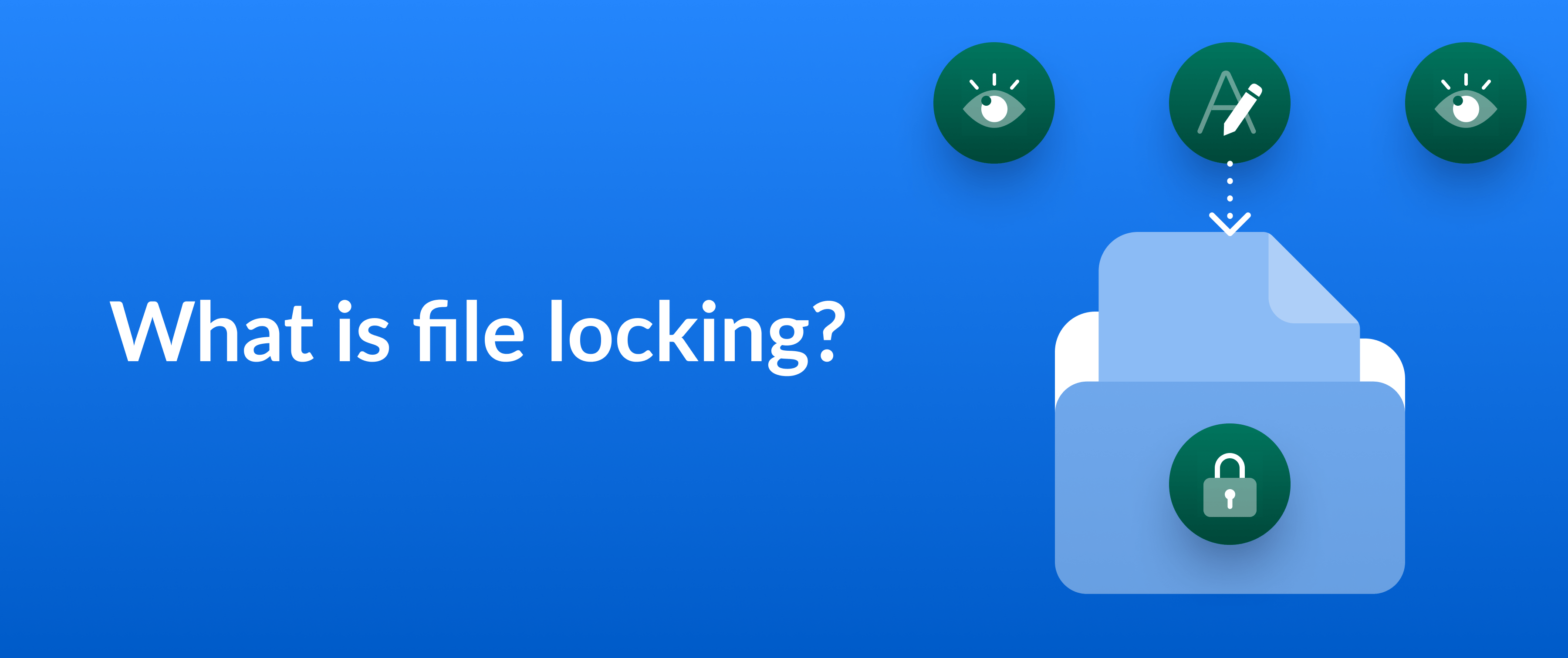 Thumbnail with the text saying “What is file locking?” 