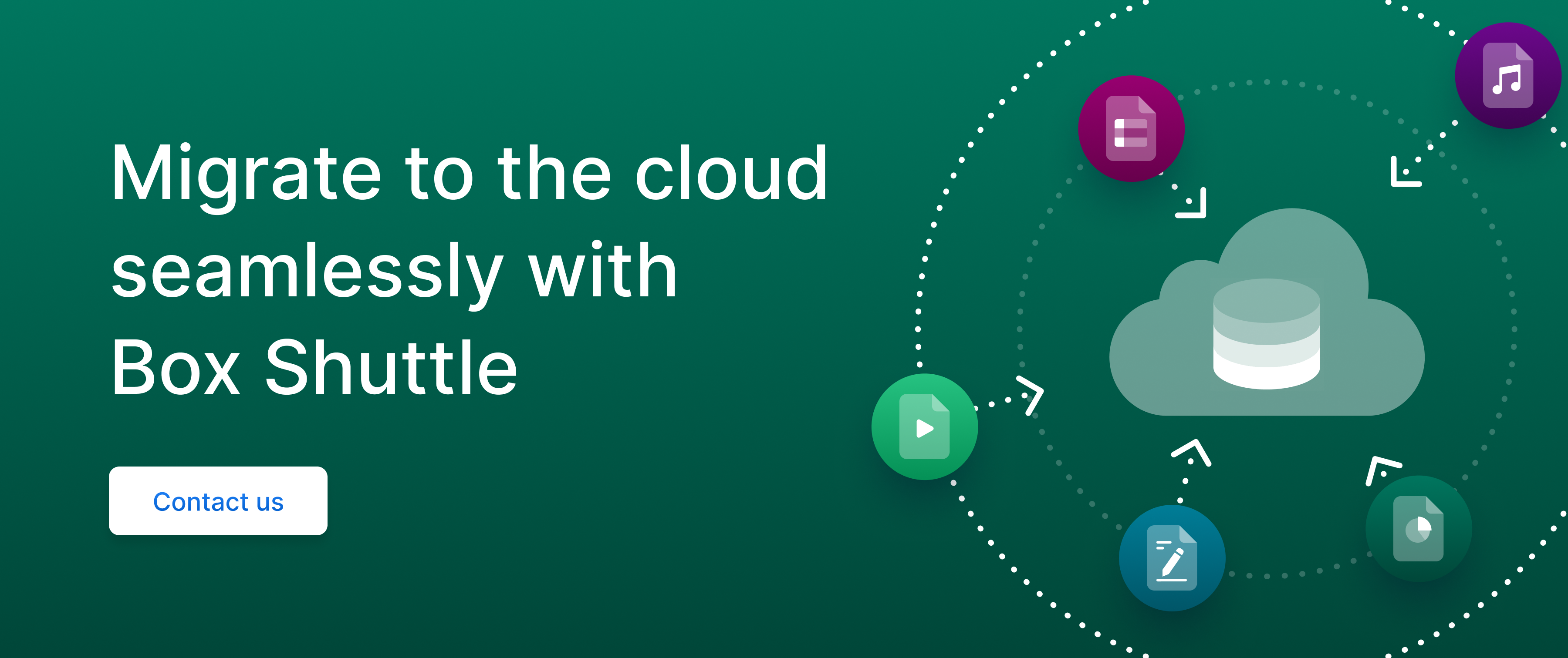 Call to action to&nbsp;migrate to the cloud seamlessly with Box Shuttle.