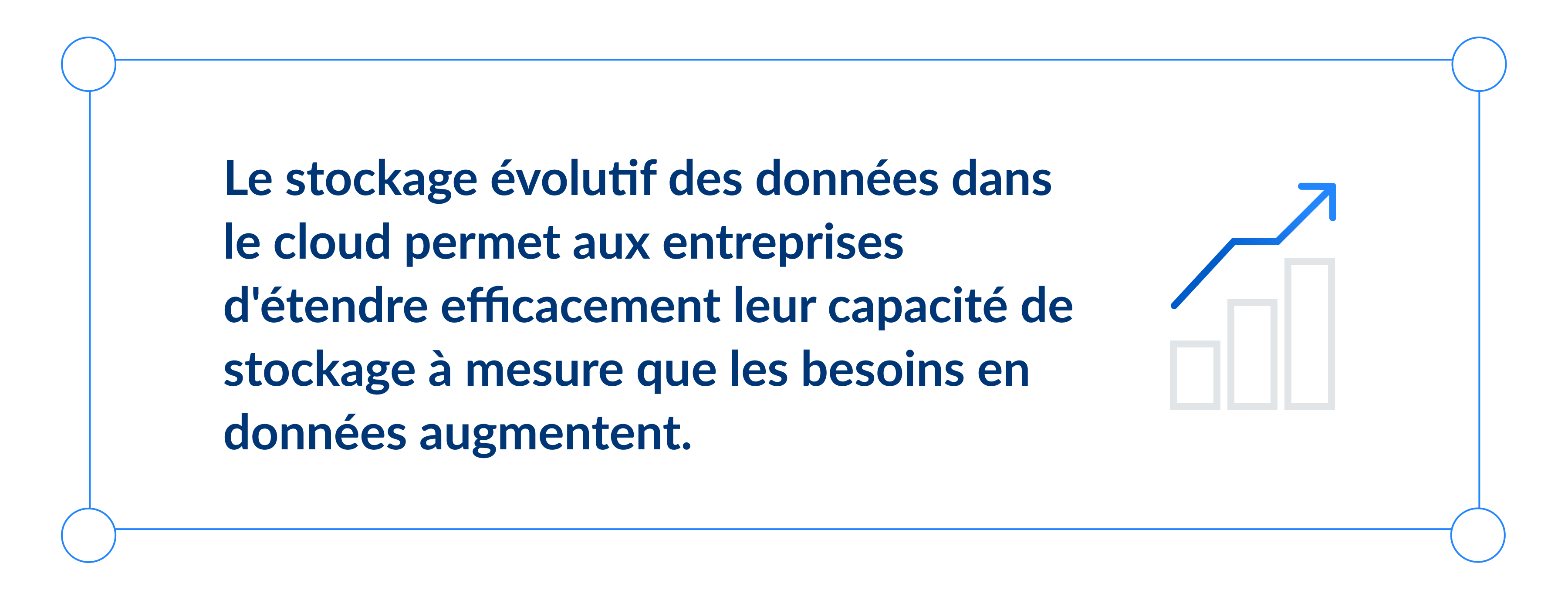 Le stockage évolutif des données dans le cloud permet aux entreprises d'étendre efficacement leur capacité de stockage à mesure que les besoins en données augmentent.