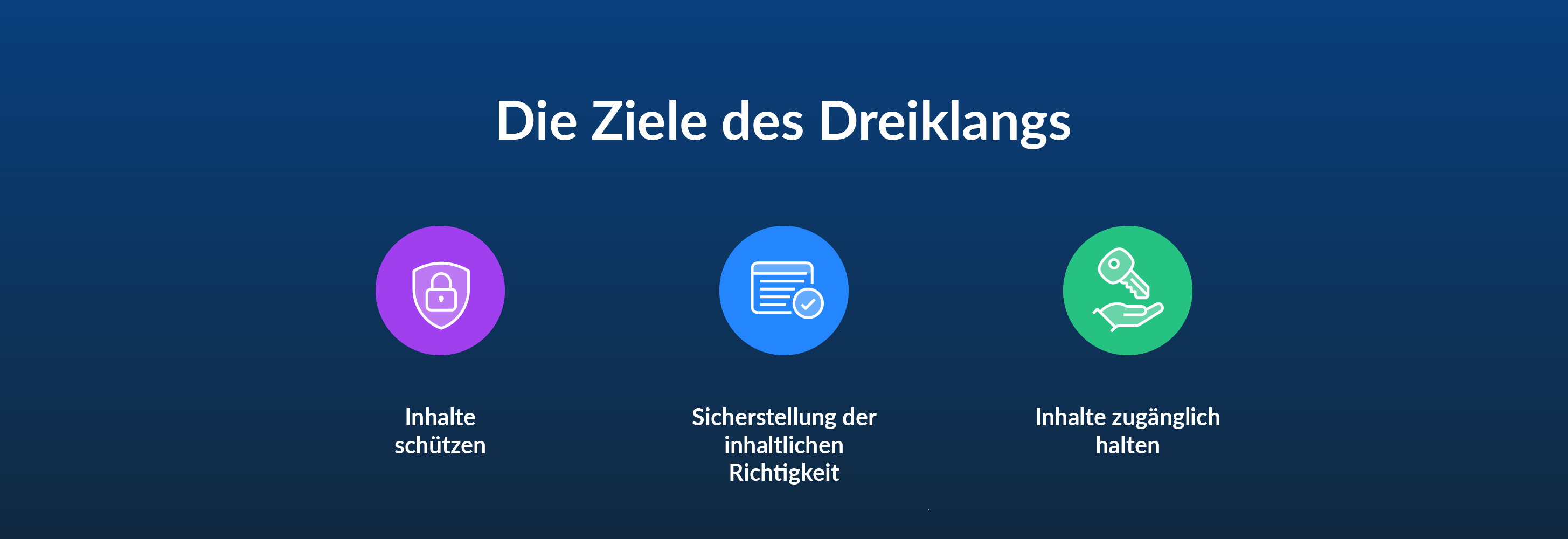 Die Ziele des Dreiklangs