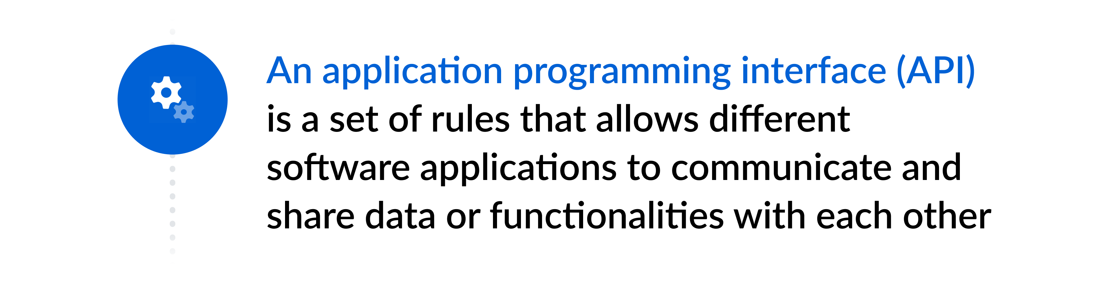 Application programming interface (API) definition