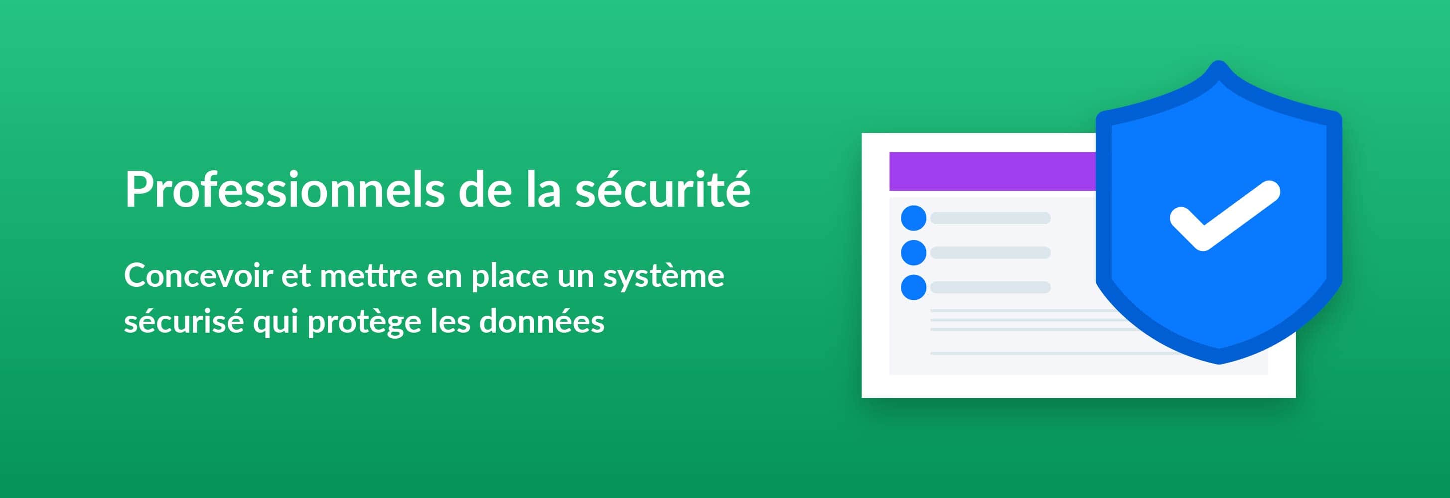 Professionnels de la sécurité - Concevoir et mettre en place un système sécurisé qui protège les données