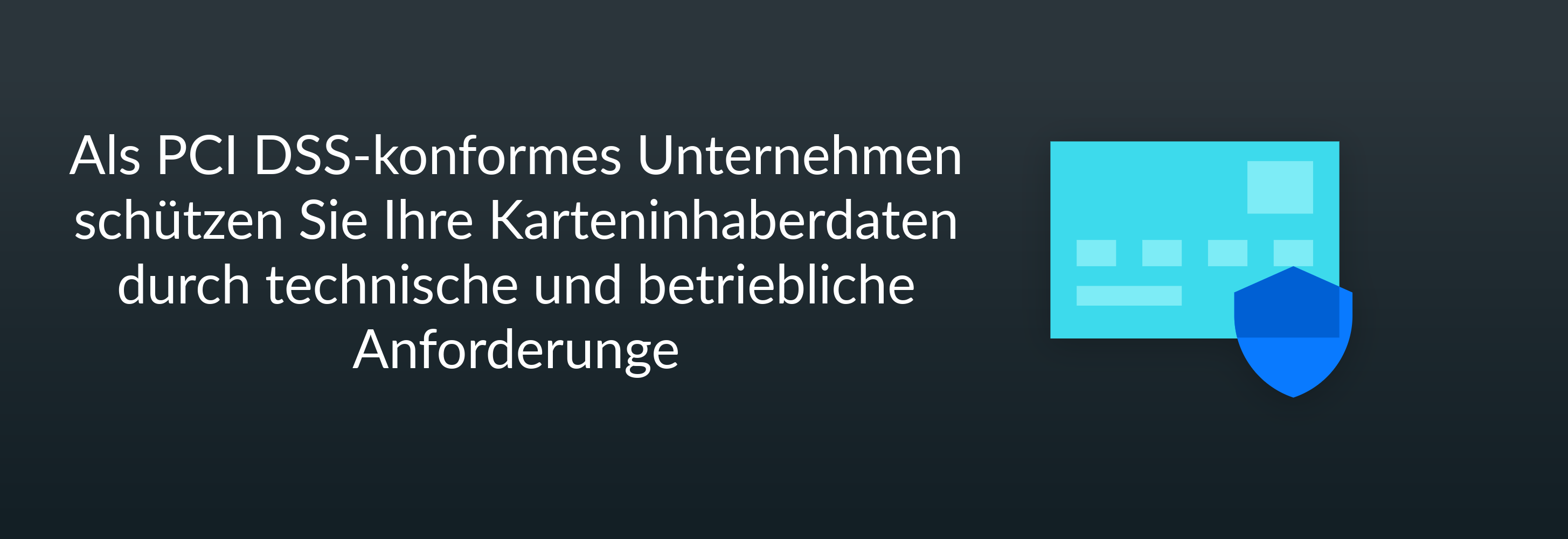 Als PCI DSS-konformes Unternehmen schützen Sie Ihre Karteninhaberdaten durch technische und betriebliche Anforderunge