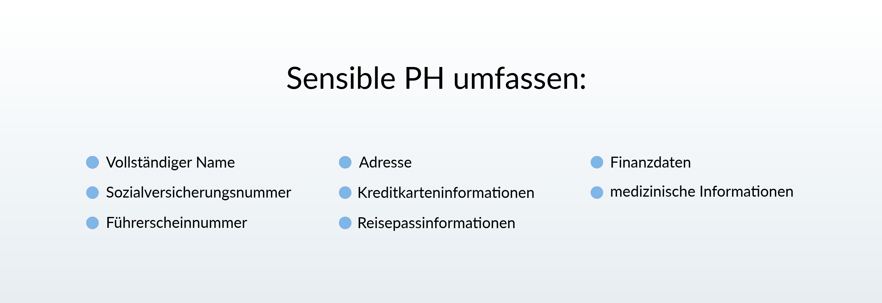 Sensible PH umfassen