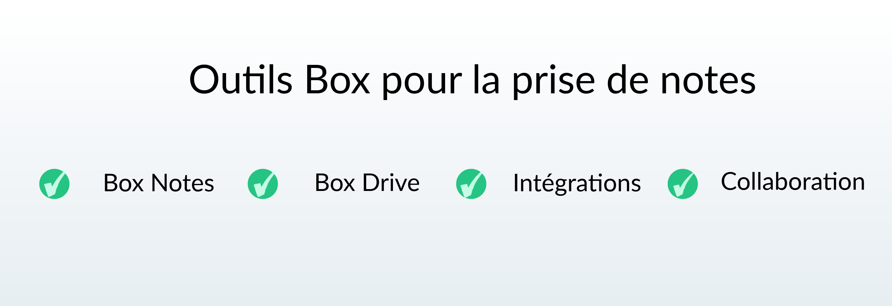 Outils Box pour la prise de notes