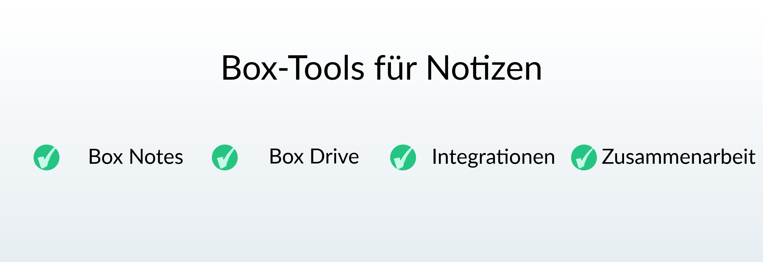 Box-Tools für Notizen