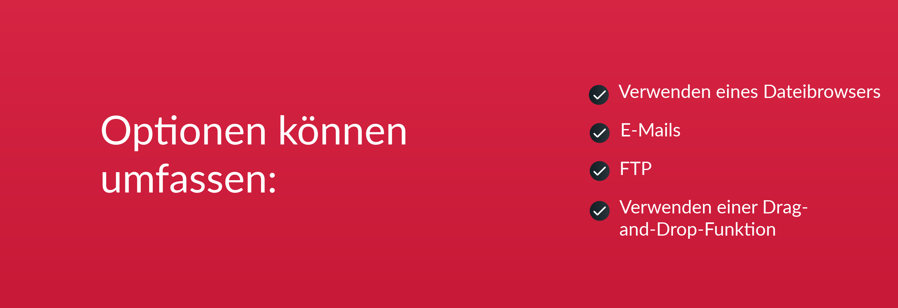 Optionen können umfassen: