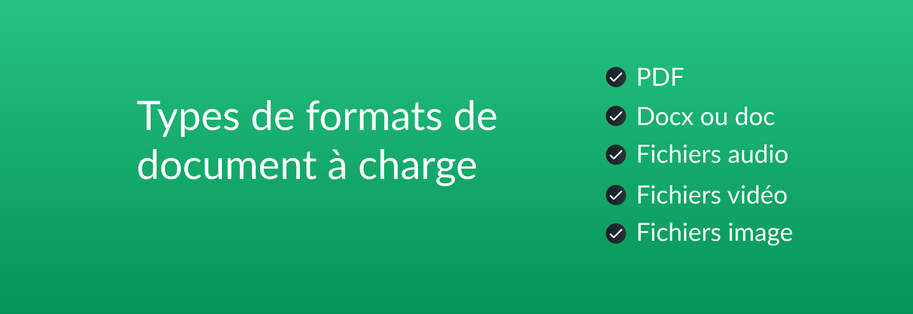 Types de formats de document à charge