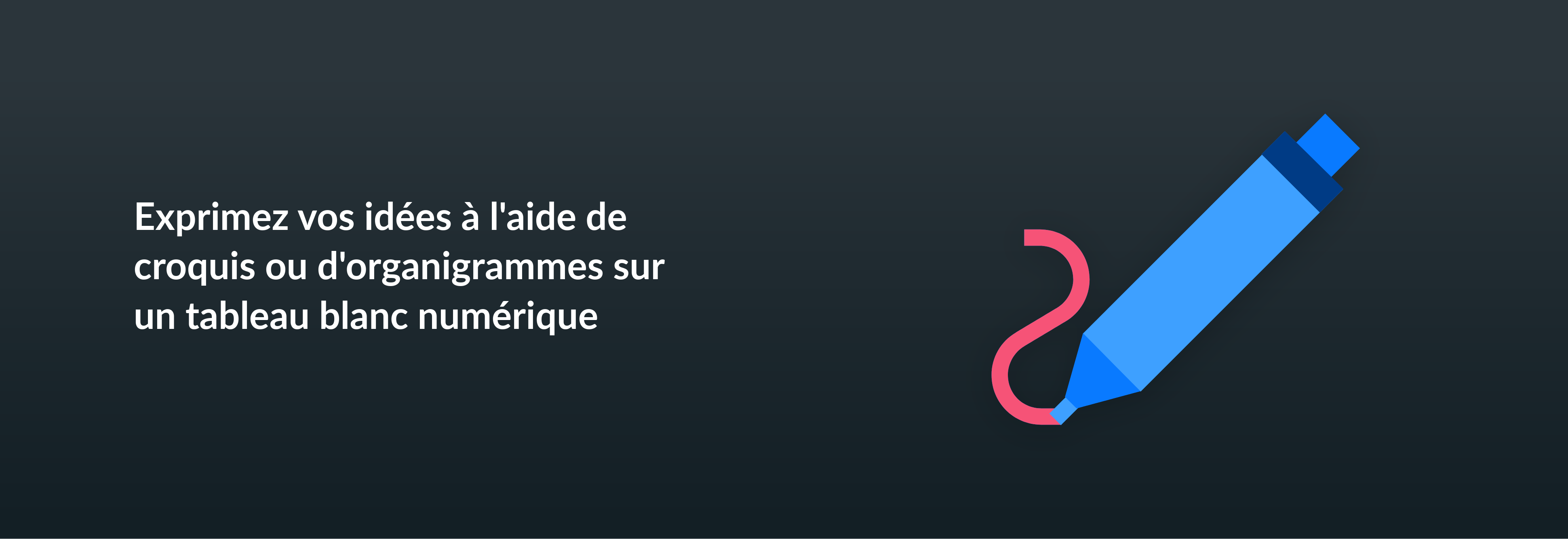 Exprimez vos idées à l'aide de croquis ou d'organigrammes sur un tableau blanc numérique