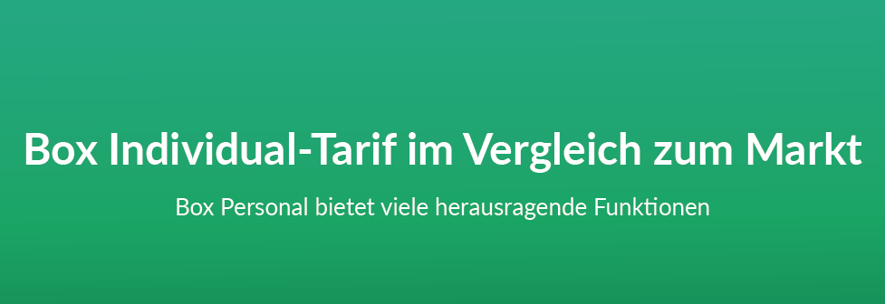 Box Individual-Tarif im Vergleich zum Markt