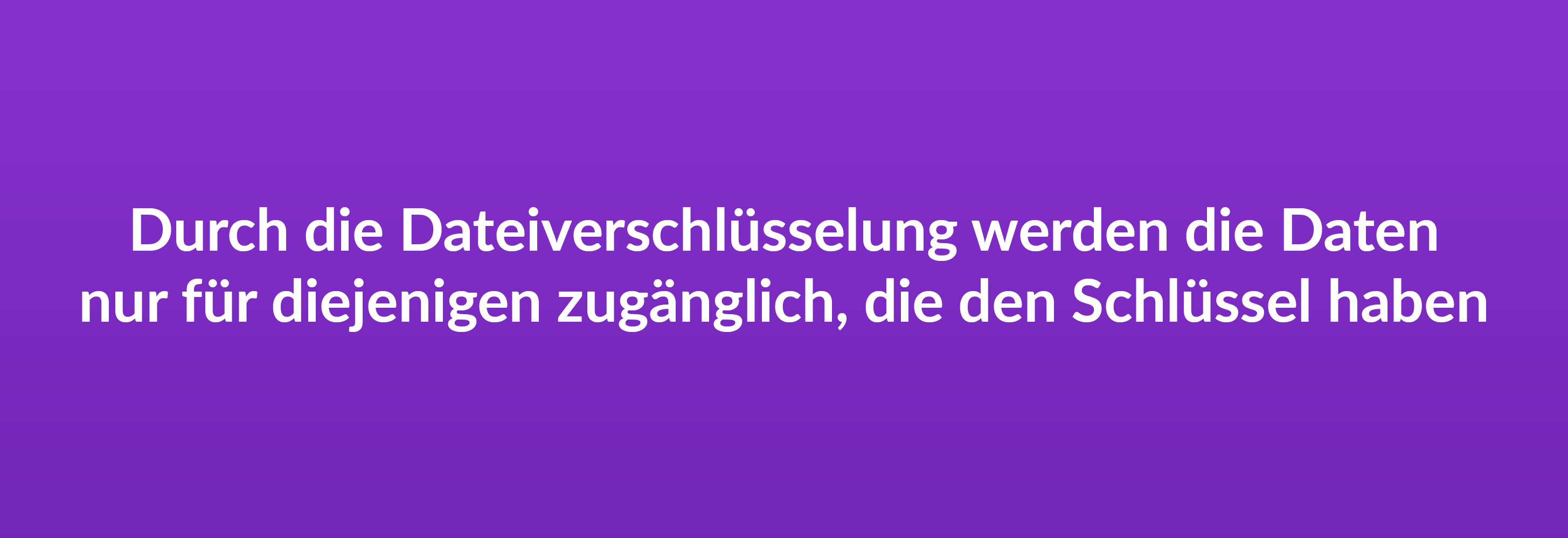 Durch die Dateiverschlüsselung werden die Daten nur für diejenigen zugänglich, die den Schlüssel haben