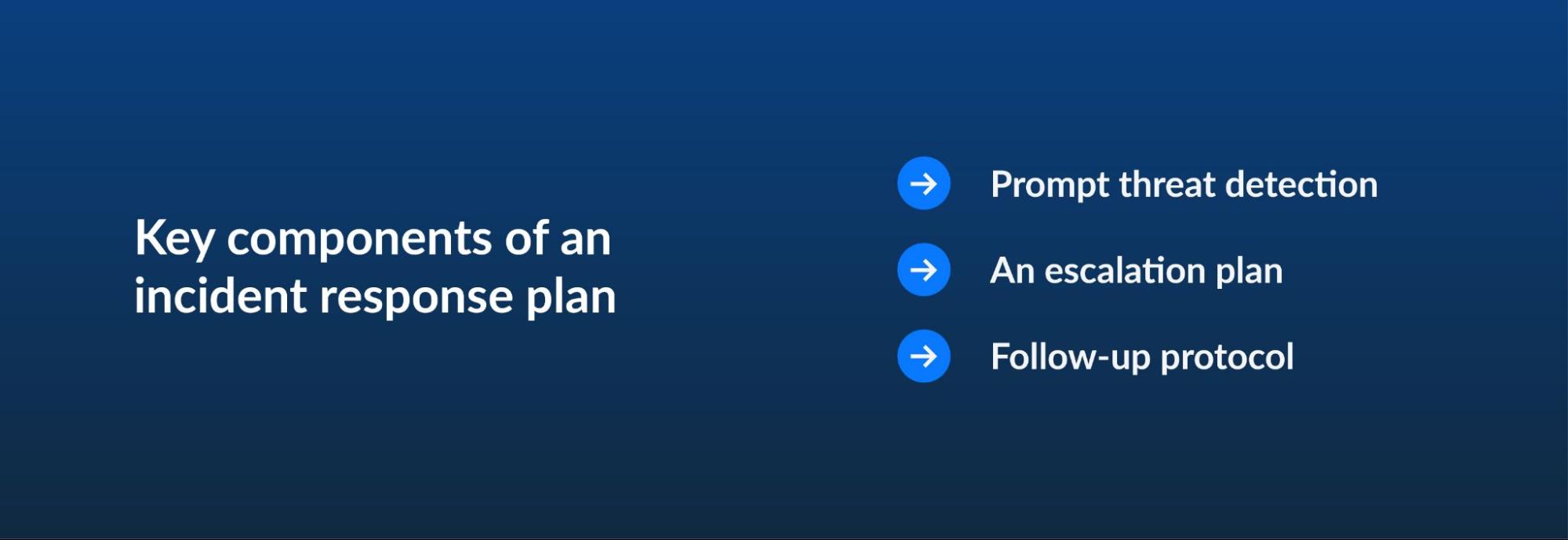 Key components of an incident response plan