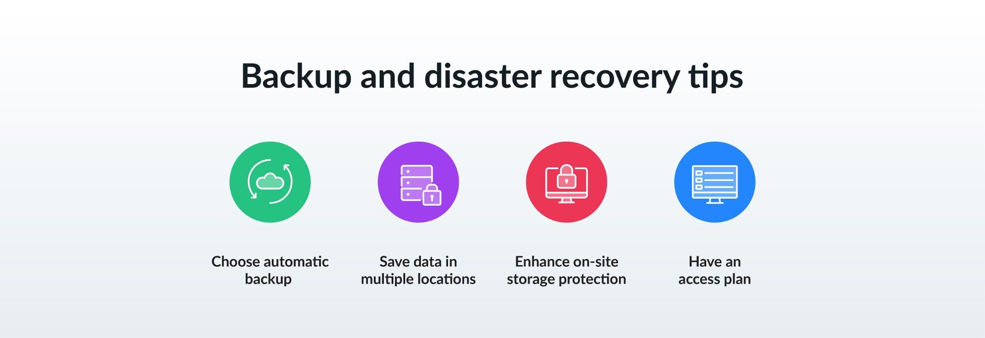 Backup and disaster recovery tips