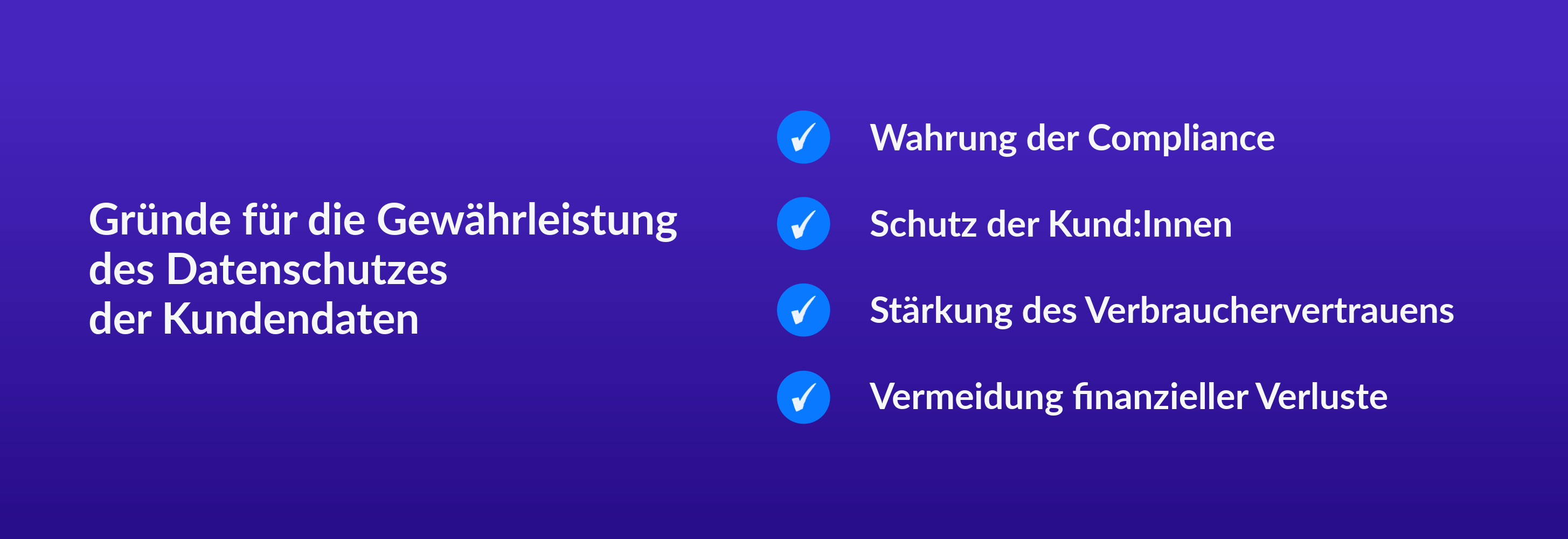 Gründe für die Gewährleistung des Datenschutzes der Kundendaten