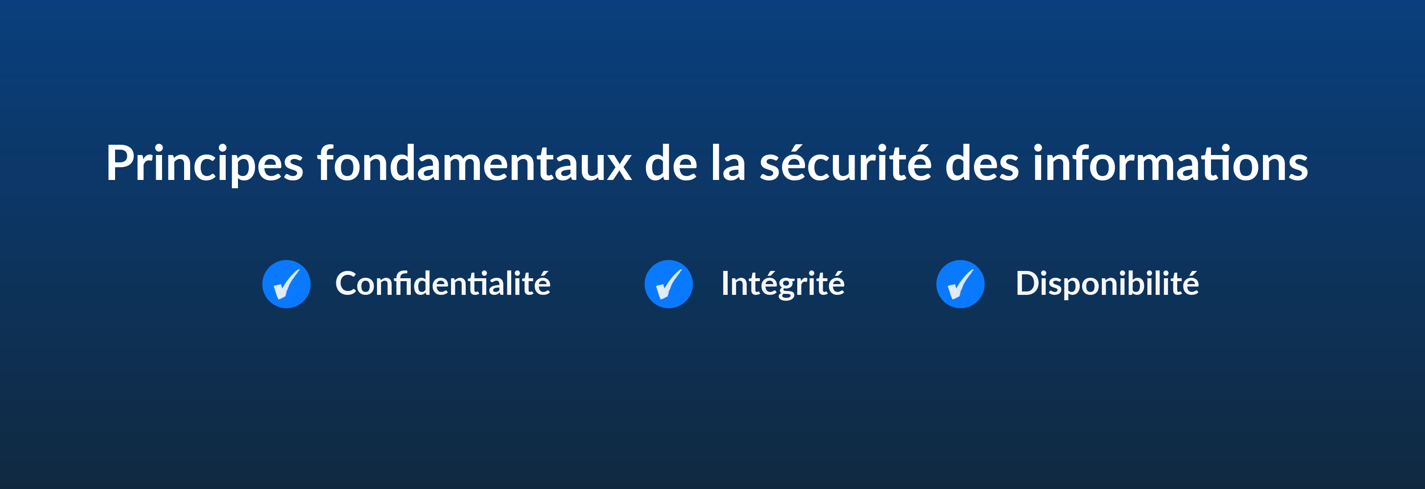 Principes fondamentaux de la sécurité des informations